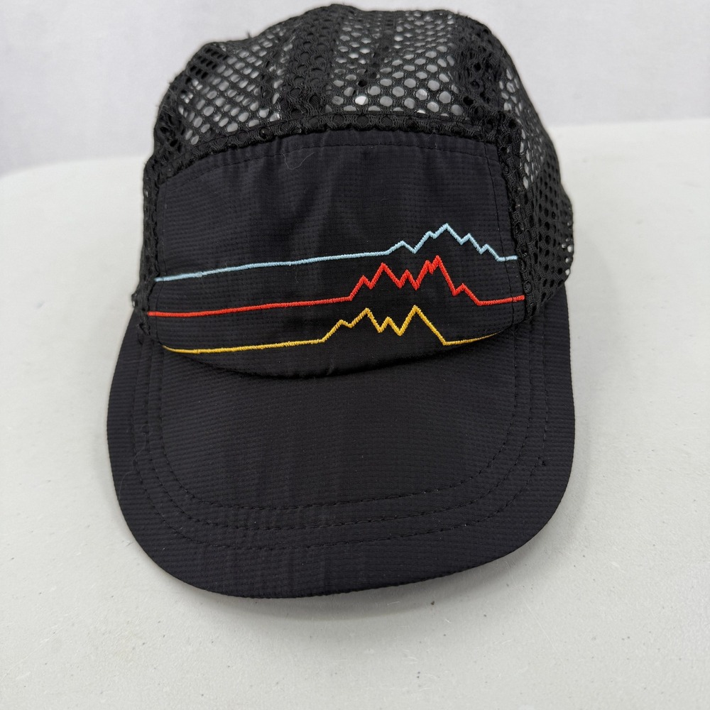 Headsweats Performance Mesh Hat Men Black Mountain Embroidered Running Cap